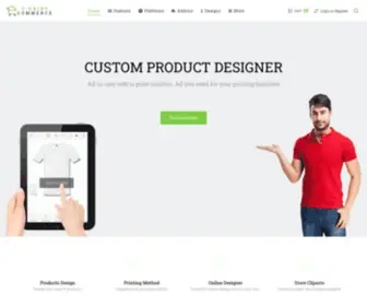 Tshirtecommerce.com(Custom Product Designer) Screenshot