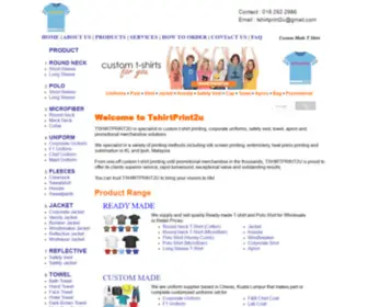 Tshirtprint2U.com.my(T-Shirt Printing and Uniform Supplier Malaysia Yandex SEO Your SEO optimized title) Screenshot