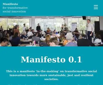 Tsimanifesto.org(Transformative Social Innovation Manifesto) Screenshot