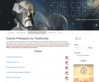 Tsiolkovsky.org(Космическая философия К.Э.Циолковского) Screenshot