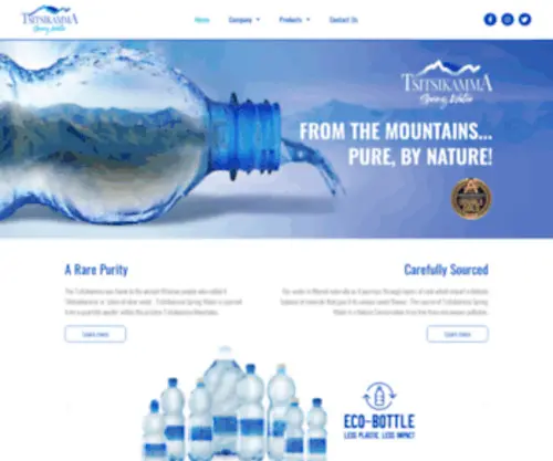 Tsitsikammawater.co.za(Tsitsikamma spring water) Screenshot