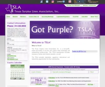 Tsla.org(Texas Surplus Lines Association) Screenshot