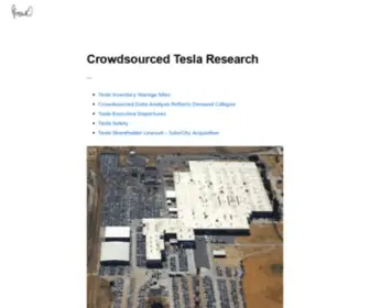 Tslaq.org(Crowdsourced Tesla Research) Screenshot