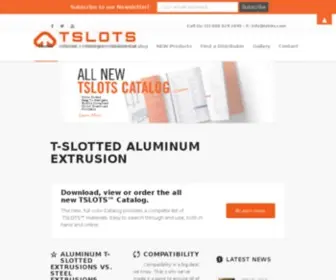 Tslots.com(TSLOTS Aluminum Extrusion Manufacturer) Screenshot
