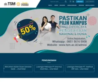 TSM.ac.id(Trisakti School of Management) Screenshot