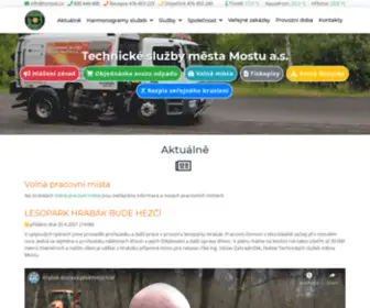 Tsmost.cz(Technické služby města Mostu a.s) Screenshot