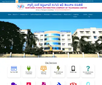 TSNPDCL.in(Northern Power Distribution Company of Telangana Ltd) Screenshot
