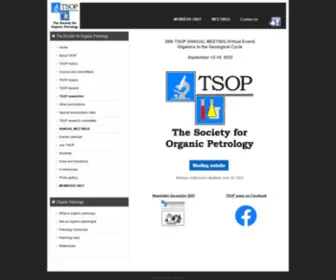 Tsop.org(The Society for Organic Petrology) Screenshot