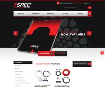 Tspeconline.com(T-Spec, Competition Rated Car Audio) Screenshot