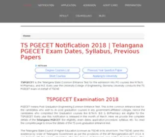 TSpgecet.co.in(TSPGECET 2020 Notification) Screenshot