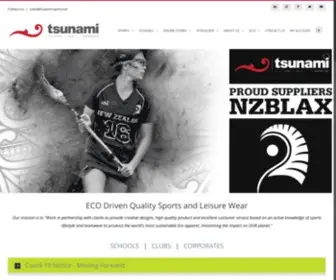 Tsunami-Sport.com(Eco driven quality sports and leisure wearour mission) Screenshot