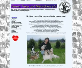 TSV-Tiere-UND-Menschen.de(Der Verein stellt Hunde) Screenshot