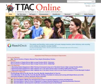 TTaconline.org(The mission of Virginia's Training and Technical Assistance Centers (T/TAC)) Screenshot