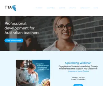 TTA.edu.au(Professional Development for Teachers) Screenshot