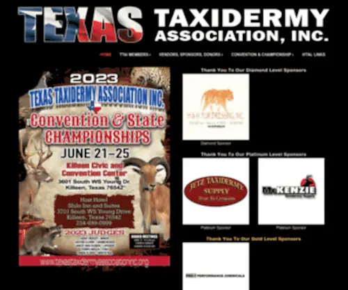 TTai.org(Texas Taxidermy Association) Screenshot