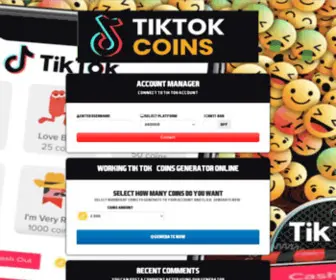 TTcoinz.site(How to get free tik tok coins with the new generator) Screenshot