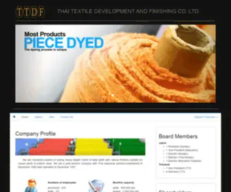 TTDF.co.th(THAI TEXTILE DEVELOPMENT AND FINISHING CO) Screenshot