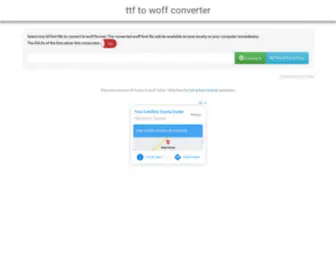 TTF2Woff.com(Convert .ttf font files to .woff to use in web pages) Screenshot