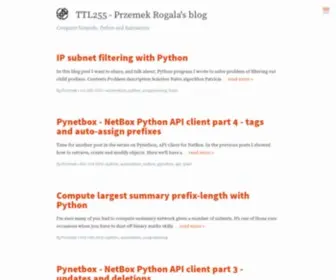 TTL255.com(Przemek rogala's blog) Screenshot