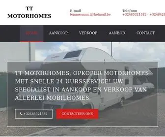 TTmotorhomes.be(Opkoper motorhomes) Screenshot