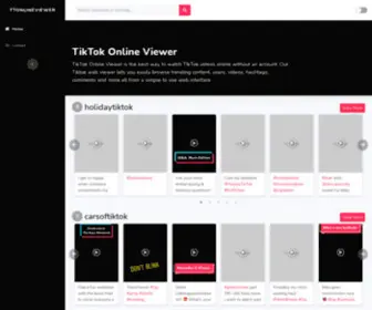 TTonlineviewer.com(TikTok online viewer) Screenshot