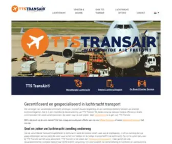 TTS-Transair.com(Luchtvracht inclusief douane begeleiding en een wereldwijd agenten netwerk. Dat) Screenshot