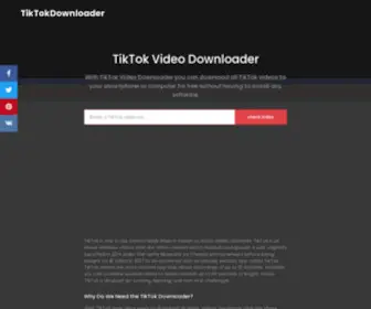 TTvideodownloader.com(TikTok Downloader) Screenshot