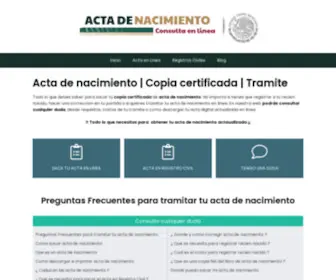 TU-Actadenacimiento.com(Como tramitar tu Acta de nacimiento) Screenshot