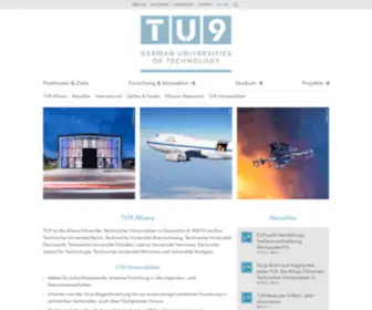 TU9.de(TU9 ist die Allianz führender Technischer Universitäten in Deutschland) Screenshot