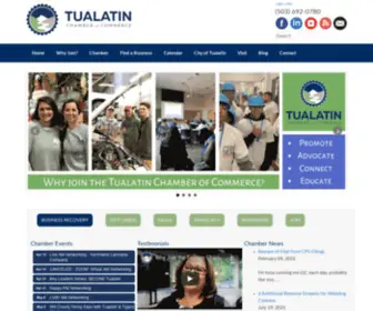 Tualatinchamber.com(Tualatin Chamber of Commerce and Visitors Info) Screenshot