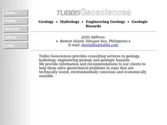 Tubbs.com(Tubbs geosciences) Screenshot