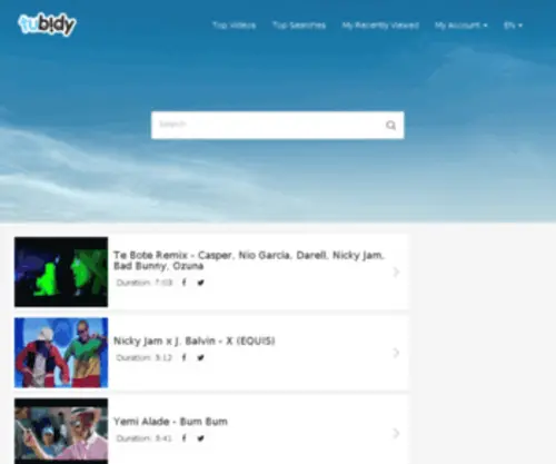Tubdy.com(Tubidy Mobile Video Search Engine) Screenshot
