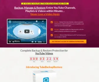 TubebackupreStore.com(YouTube Backup & Restore Software For Videos) Screenshot