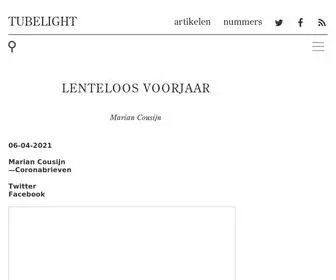 Tubelight.nl(Recensies over hedendaagse kunst) Screenshot