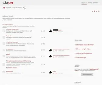 Tubepro.de(Dein inoffizielles Forum für YouTuber) Screenshot