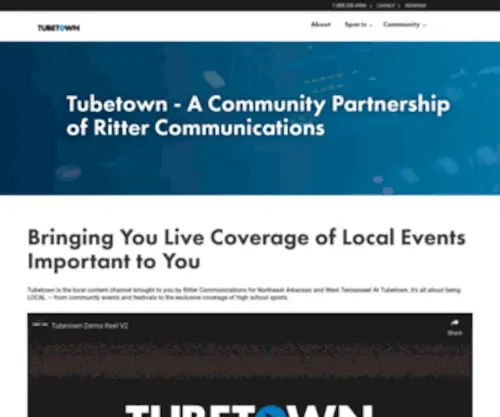 Tubetownonline.com(A Community Partnership of Ritter Communications) Screenshot