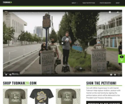 Tubman20.com(Post-Event Home) Screenshot