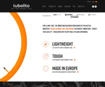 Tubolito.com(Der leichte und robuste Fahrradschlauch für MTB) Screenshot