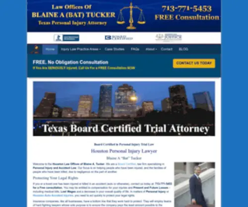 Tuckerinjurylawyer.com(Personal Injury Lawyer Houston) Screenshot