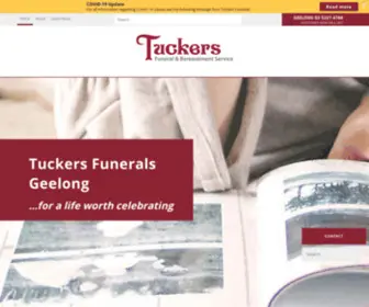 Tuckers.com.au(Funerals Geelong) Screenshot