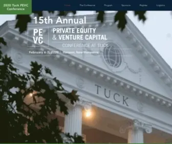 TuckpevCconference.com(Tuck Private Equity and Venture Capital Conference) Screenshot