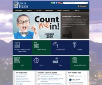 Tucsonaz.gov(Official website of the City of Tucson) Screenshot