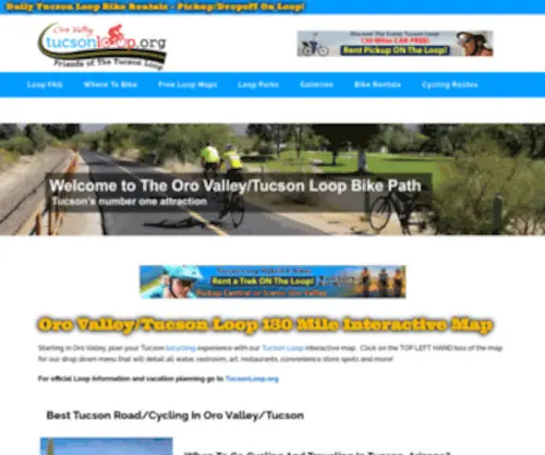 Tucsonloop.org(Oro Valley/Tucson Loop Shared Bike Path) Screenshot