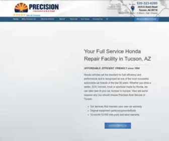 Tucsonprecisionservice.com(Precision Inc Honda &amp; Acura Automobile Service) Screenshot