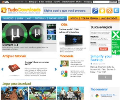Tudodownloads.com.br(Download Programas Jogos Drivers Baixar Tudo Downloads Games Software TudoDownload) Screenshot