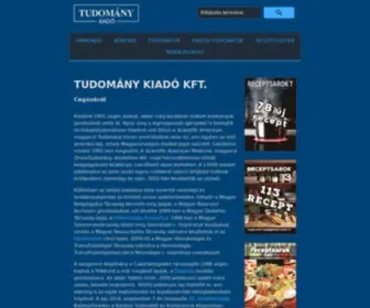 Tudomany-Kiado.hu(Tudomány Kiadó online) Screenshot