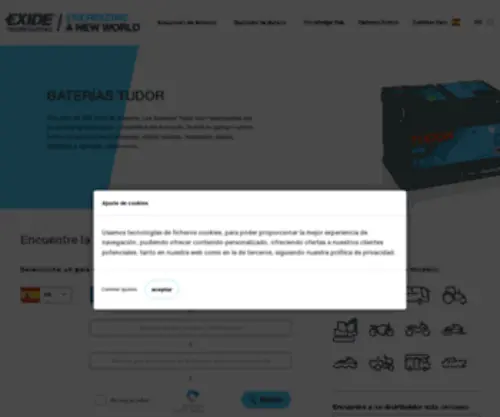 Tudor.es(Venta y Fabricación de Baterías para Vehículos) Screenshot