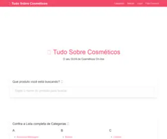 Tudosobrecosmeticos.com.br(O seu GUIA de Cosméticos On) Screenshot