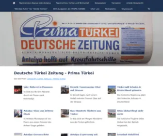 Tuerkei-Zeitung.de(Deutsche Türkei Zeitung) Screenshot