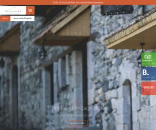 Tufenkianheritage.com(Hotels in Armenia) Screenshot
